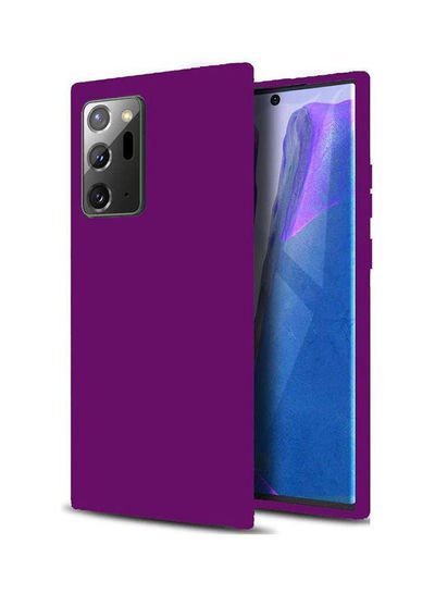 Generic Silicone Casing With Microfiber Lining For Samsung Galaxy Note 20 Ultra Purple