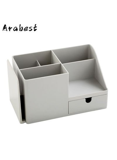 Arabest Household Cosmetics Storage Drawer Box Grey