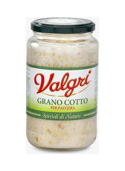 Valgri Italian Cooked Wheat For Neapolitan Pasteria In Glass Jar 550g
