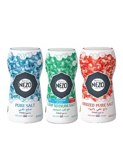Nezo Assorted Bottle Salt 600+450+600g Pack of 3