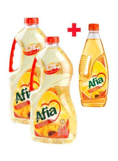 Afia Sunflower Oil 1.5L With 750ml Free Pack of 3