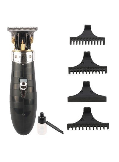 Flexy Cordless Professional Hair Clipper With 4 Guide Combs Black/Silver 20cm