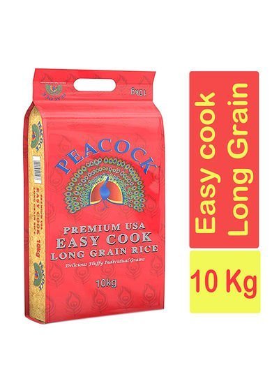 Peacock Easy Cook Long Grain Premium Rice  10kg
