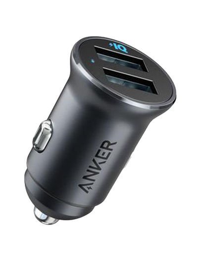Anker Dual Port USB Car Charger 24W 1.8x1inch Black