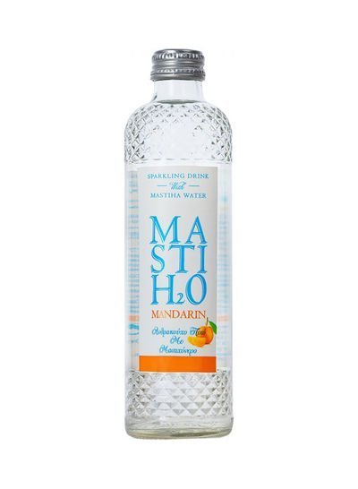 Generic MastiH2O Sparkling Drink With Mastiha Water Mandarin 12x330ml Pack of 12