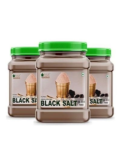 BLISS OF EARTH Organic Black Salt 1kg Pack of 3