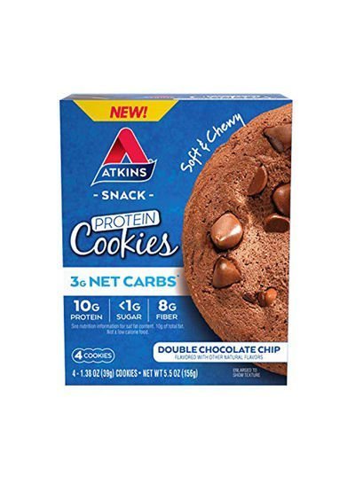 Atkins Protein Cookie Double Chocolate Chunk 39g Pack of 4