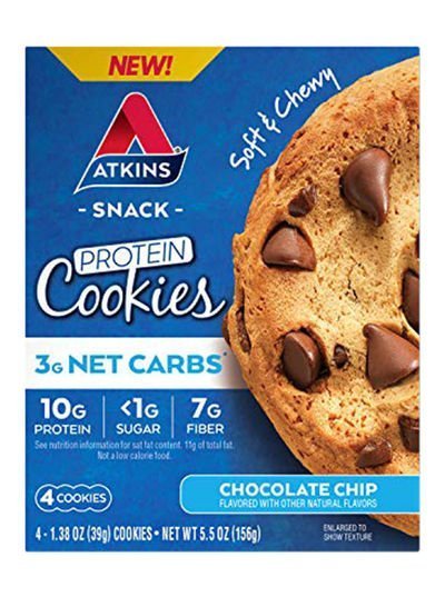Atkins Protein Cookie Chocolate Chip 39g Pack of 4