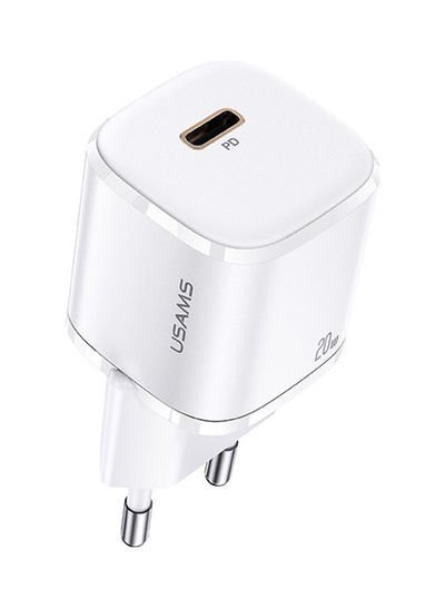 Usams 20W T36 Super Si PD Fast Charger White