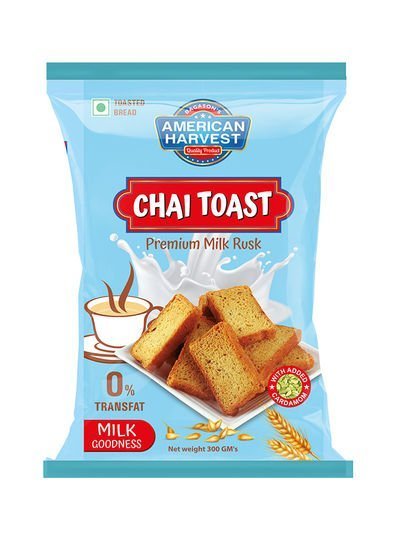 American Harvest Chai Toast Premium Milk Rusk With Added Cardamom 300g
