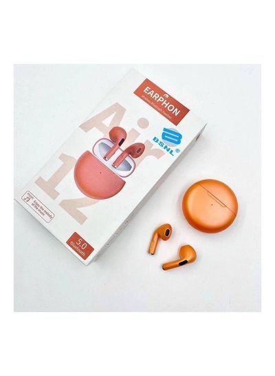 Bsnl Air 12 True Wireless In-Ear Earbuds With Charging Case Orange