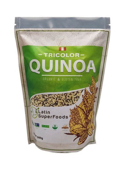 Latin SuperFoods Gluten Free Organic Tricolour Quinoa 500g  Single