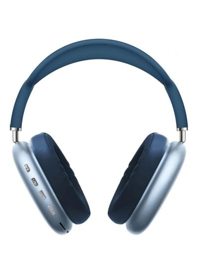 BSNL P9 Bluetooth Wireless Headset Over-Ear Headphone With Mic Blue/Silver