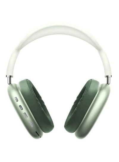 BSNL P9 Bluetooth Wireless Headset Over-Ear Headphone With Mic Green/White