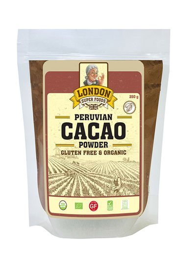 London Super Food Peruvian Organic Cacao Powder Gluten Free 250g