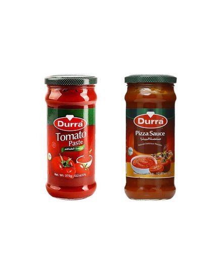 Durra Tomato Paste Jar 375g + Pizza Sauce 365g