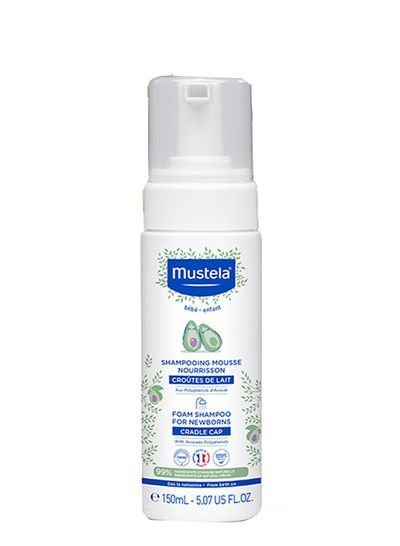 Mustela Natural Origin Foam Shampoo With Avocado Polyphenols for Newborns, 150ml