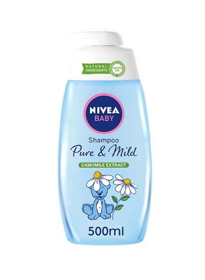 NIVEA Extra Gently Baby Pure and Mild Shampoo, Camomile Extract for Sensitive Scalp and Hair, 500ml