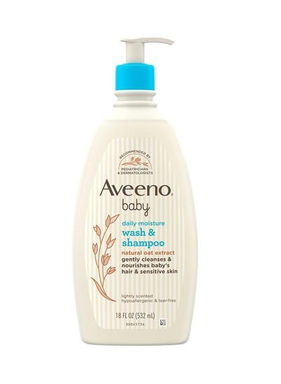 Aveeno Baby Baby Daily Moisture Gentle Wash And Shampoo With Natural Oat Extract For Kids