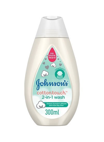 Johnson’s 2-In-1 Baby No More Tears Cottontouch Wash For Newborn Delicate Skin – 300ml