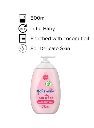 Johnson’s Soft And Smooth Skin Care Moisturising Baby Body Lotion, Hypoallergenic Free, Parabens-Free – 500Ml