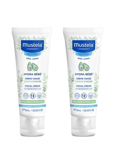 Mustela Pack Of 2 Hydra Bebe Baby Facial Skin Cream