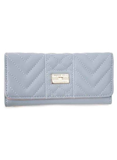 Generic Fashion Leather Women Wallet, forever Young Women’s Long Hand Leather Wallet, Multifunction Long Purse Wallet, Soft Leather Zipper Long Wallet- Blue