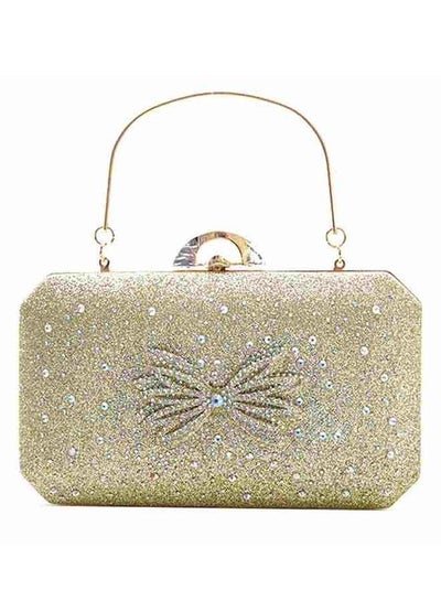 Generic Clutch Purse, Elegant Glitter Evening Bags, Evening Handbag For Dance Wedding, Party, Prom, Bride Bag, Golden