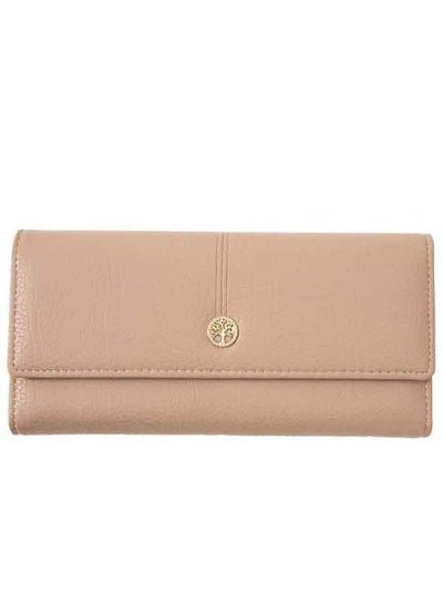 Generic Soft Leather Multifunction Purse Wallet, Fashion Leather Women Wallet- Beige