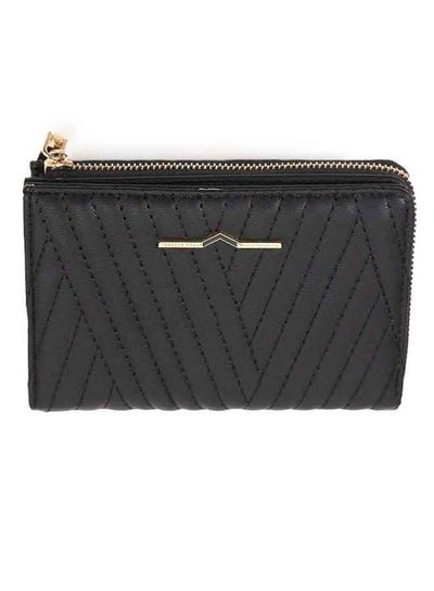 Generic Fashion Leather Women Wallet, Multifunction Purse Wallet, Leather Card Holder Wallet, Soft Leather Zipper Wallet- Black
