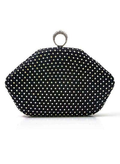 Generic Dazzling clutch handbags for wedding, evening looks, prom, party, Black