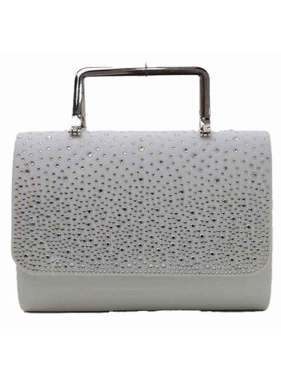 Generic Elegant design design Party Clutch Bag Chain Sling Bag For Women and Girls, White