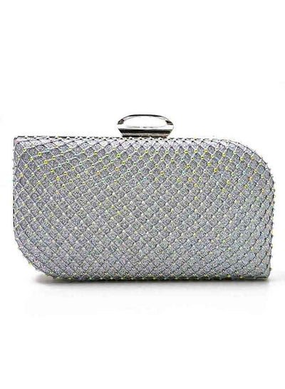 Generic Dazzling clutch bag for wedding proms, night looks, Silver
