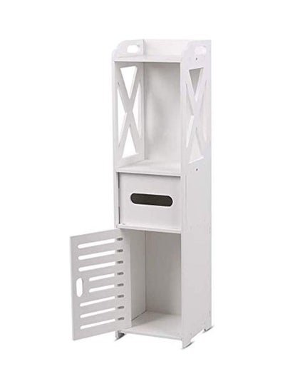 Generic Corner Storage Floor Bathroom Cabinet With Door And Shelve White