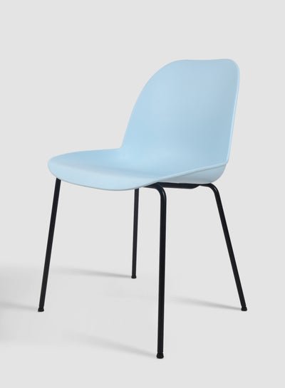 Switch Dining Chair Durable & Comfy Living Room Furniture Design No Arms Plastic Chairs With Easy Assembly Pale Blue L54.5*W48.5*H82cm