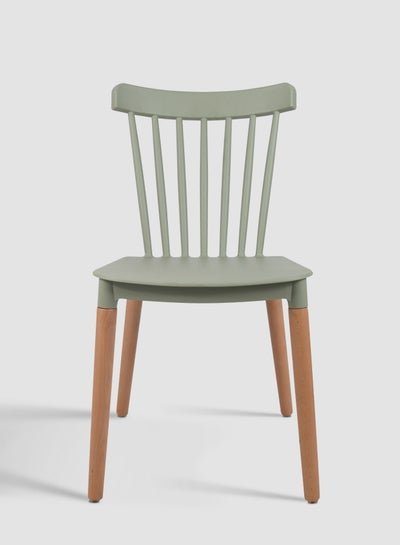 Switch Dining Chair Modern Designer Vip Polypropylene Plastic Furniture Chair With Beech Easy Assembly Light Green 51.5*44.5*84cm
