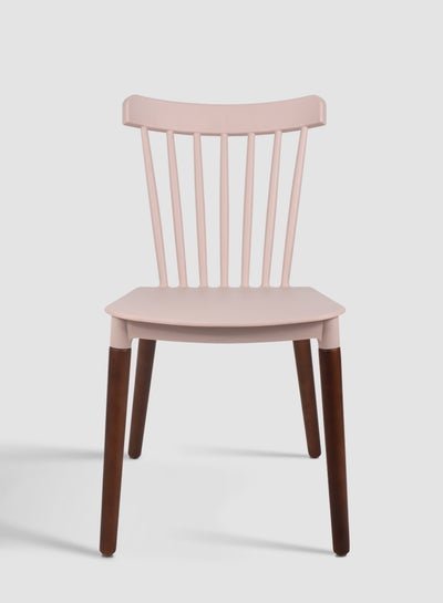 Switch Dining Chair Durable & Comfy Modern Designer Vip Polypropylene Plastic Furniture Chair With Beech Nude Pink 51.5*44.5*84cm