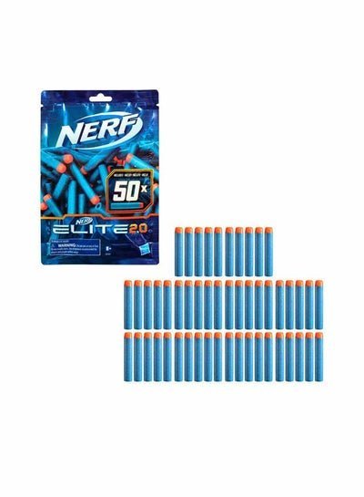 NERF Nerf Elite 2.0 50-Dart Refill Pack — 50 Official Nerf Elite 2.0 Foam Darts — Compatible With All Nerf Blasters That Use Elite Darts