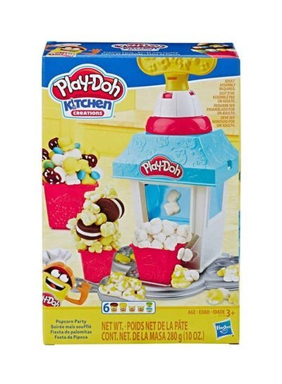 Hasbro Play-Doh Kitchen Creations Popcorn Party Play Food Set With 6 Non-Toxic Play-Doh Cans