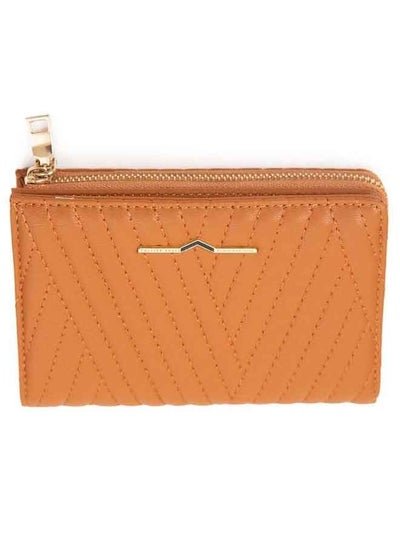 Generic Fashion Leather Women Wallet, Multifunction Purse Wallet, Leather Card Holder Wallet, Soft Leather Zipper Wallet- Brown