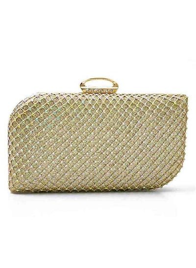 Generic Dazzling clutch bags for wedding proms, night looks, Gold