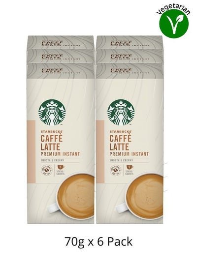 Starbucks Café Latte Premium Instant 5 Sachets 70g Pack Of 6
