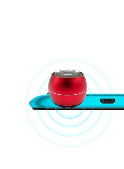 Flash Hawk Mini Portable Bluetooth Speaker Small Steel Cannon Subwoofer Heavy Bass Bluetooth 5.0 Red
