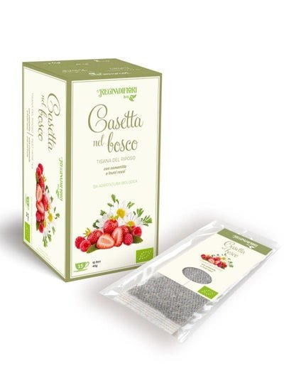 REGINAdiFIORI Organic Relaxing herbal tea with chamomile and red fruits 15 filters Teabags – 45g