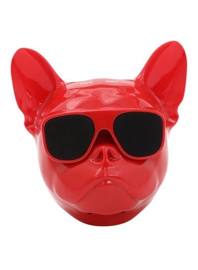 Generic Precision Cool Dog Head Bluetooth Speaker Cola Red