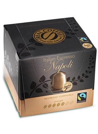 Real Coffee Italian Espresso Napoli, Denmark, 10 Capsules, Nespresso Compatible