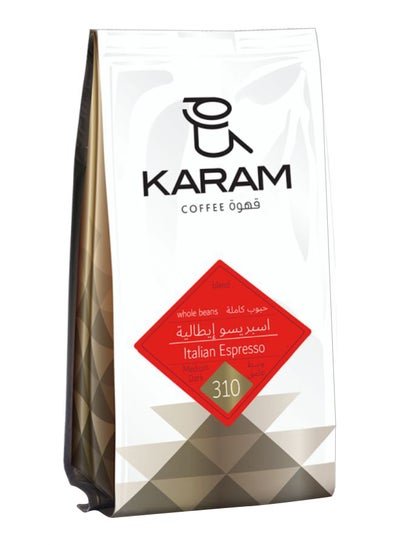 KARAM COFFEE Italian Espresso Medium Dark Whole Beans 250g