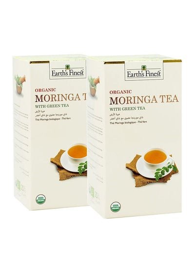 Earth`s Finest Organic Moringa Green Tea 37.5g Pack of 2