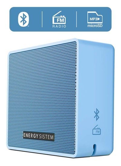 Energy Sistem Music Box 1+ (Portable Bluetooth Speaker, 5W, microSD MP3, FM Radio, Audio-In) Sky