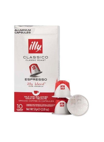 Illy Classico Espresso Coffee Capsules 57g Pack of 10